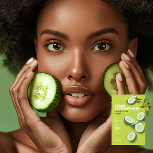 Mascarilla Facial Hidratante de Pepino con Niacinamida, Pantenol e Hialuronato de Sodio, Calmante, Humectante y Sin Fragancia para el Cuidado de la Piel - Product Image 3