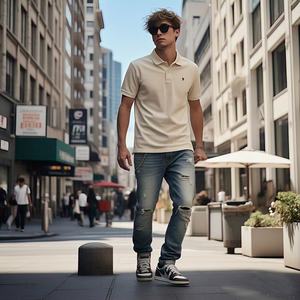 Polo de algodón de seda con logotipo bordado personalizado al por mayor, Polo de golf liso de alta calidad, camisetas de polo de hombre de talla grande - Product Image 2