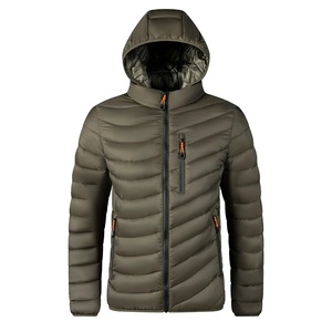 2025 hommes classique vêtements d'extérieur décontractés chaud Parka épais à capuche fermeture à glissière coupe-vent col montant veste pour l'automne haute rue - Product Image 4