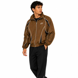 Chaqueta Deportiva Ligera con Cierre y Paneles Personalizados Estilo Vintage, Cortavientos Reflectante para Hombre, Venta al Por Mayor OEM - Product Image 6