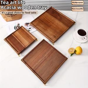 Bandeja de lujo para almacenamiento y servicio con bordes elevados, diseño elegante con soporte, ideal para desayunos, aperitivos, mesa de café y decoración del hogar. - Product Image 5