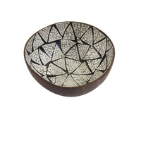 Bol en noix de coco poli au design moderne, créatif et unique, fabriqué au Vietnam, idéal pour les fêtes, écologique, excellent prix, taille personnalisable, style vintage