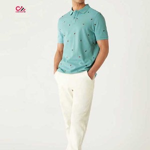 Polo tricoté personnalisé pour homme à rayures, manches courtes, décontracté, design color block, coupe classique, couleur unie, style professionnel - Product Image 4
