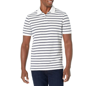 Vêtements décontractés Hip Hop, design rayé, impression sur tricot, coton, polos personnalisés, polos de golf pour hommes - Product Image 1