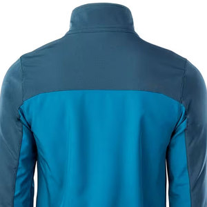 Veste en polaire pour homme, couleur bleue, col montant, fermeture éclair, coupe-vent, vêtement décontracté d'automne, coupe régulière, matière polyester - Product Image 5