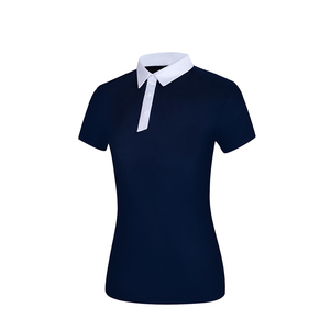 Polo pour femmes en gros, T-shirts personnalisés avec logo, Polo de golf uni de haute qualité, Polo personnalisé à col blanc en coton - Product Image 6