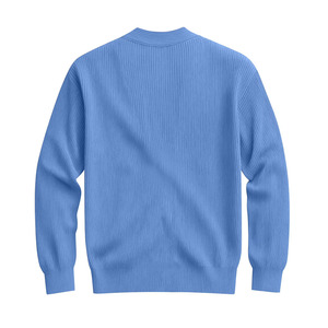 Men V Neck Long Sleeve Cotton <b>Cardigan</b> Sweater Button Front Solid Color Casual Autumn Wear Ribbed Hem Full Closure - Product Image 3