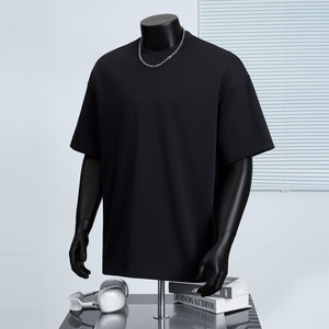 เสื้อยืดคอตตอน OEM 230gsm คุณภาพพรีเมียมสำหรับทุกเพศ พิมพ์ลาย DTG แบบพัฟฟ์ สปอร์ตแวร์ชาย แขนสั้น - Product Image 3