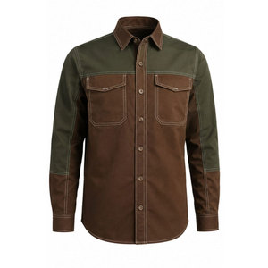 Mens 100% Cotton LightWeight Frc Oil Worker Work Flame Retardant <b>Welding</b> <b>Shirt</b> Safety Workwear Jacket for Men - Product Image 2