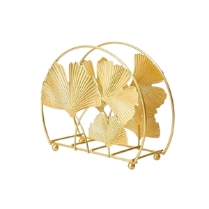 Modern Gold Metal Wire Napkin Holder Arch Design Stainless Steel <b>Paper</b> <b>Tissue</b> Dispenser Stand for Kitchen Dining Table - Product Image 5