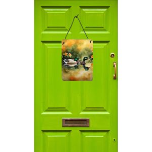 New 12x16 Multicolor Mallard Wall Door Hanging Prints Aluminum Metal <b>Sign</b> for Kitchen Bar <b>Bathroom</b> Home Decor Front Door Plaque - Product Image 2