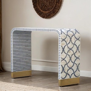 Table console et table basse de style moderne, écologiques, en os incrusté, faites à la main, meubles pour la maison, pour le salon et la chambre à coucher - Product Image 1