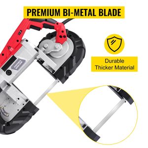 Sega a Nastro Senza Fili da 5 Pollici a Velocità Variabile 10A per Metallo, Legno, Tubi, Barre d'Armatura, Plastica 120V/220V Personalizzabile OEM - Product Image 5