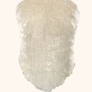 Cinta de encaje para coser, ribete de encaje con cuentas de cristal, accesorios DIY para cortinas y prendas, ribete de flecos con cuentas de cristal bicónicas - Product Image 1