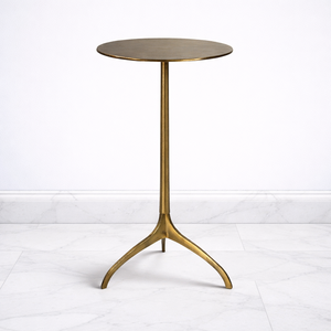 Table de bar ronde élégante avec base à trépied mince, design compact et peu encombrant, construction durable pour une utilisation élégante dans le salon - Product Image 1