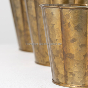 กระถางดอกไม้โลหะเคลือบเงาวาวสำหรับสวนรอมฎอนสำหรับใช้กลางแจ้ง - Product Image 5