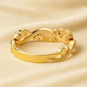 Bague de mariage pour femme en argent sterling 925 avec moissanite 0,15 carats, sertie à griffes, en forme de feuille, multicolore, tendance, inspirée de la nature - Product Image 5