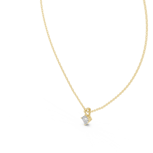 Pendentif en diamant de laboratoire taille princesse, collier solitaire en or massif 14 carats, 0,50-2,00 carats, DEF VVS, certifié IGI, bijoux classiques ODM - Product Image 4