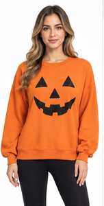 Halloween <b>Sweatshirt</b> <b>Cute</b> Ghost Printed Oversized Crew Neck Long Sleeve Terry Pullover Unisex Autumn Winter Streetwear Wholesale - Product Image 6