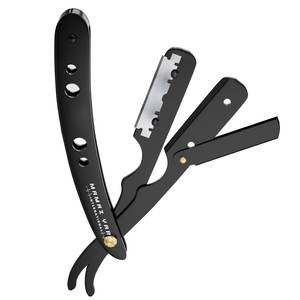 Navaja de Afeitar Profesional para Hombre, Navaja de Afeitar de Seguridad con Hoja Recta, Logotipo Personalizado Disponible, Marca OEM, Herramienta de Afeitado para Barbería - Product Image 1