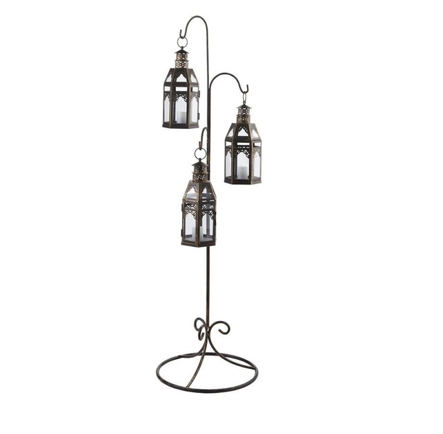 Designer Metal Lantern With Stand For Living Room Table Centerpiece Decorative Candle Light Display