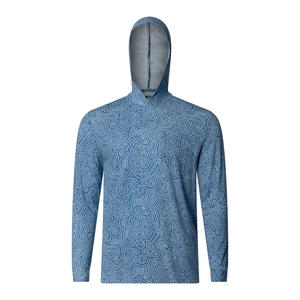 Camisas de pesca con capucha de poliéster y spandex, manga larga, protección solar UPF 50, hechas a medida - Product Image 6