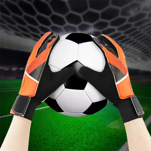 Football Goalkeeper Gloves Full Finger Non-Slip PU Material Finger Thumb Protection Pull-On Closure Adjustable Wrist Strap - Product Image 5