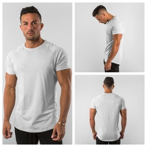 Custom Breathable Fitness T <b>Shirt</b> Printing Cotton Plain Round Neck T <b>Shirt</b> Men <b>White</b> Short Sleeves <b>Slim</b> <b>Fit</b> Gym Tops - Product Image 6