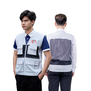 เสื้อกั๊กผ้าตาข่ายระบายอากาศพิมพ์โลโก้ตามสั่งสำหรับทุกเพศ เหมาะสำหรับใส่เป็นเสื้อนอกในฤดูร้อน ใช้เป็นเสื้อกั๊กโฆษณาสำหรับอาสาสมัครและพนักงาน - Product Image 6