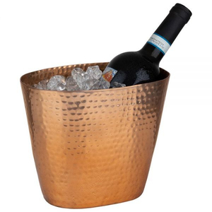 Unique Hammered Copper Ice Bucket Round Metal Vintage Style Handmade Beverage <b>Cooler</b> Party Use Bar Ware Wine <b>Cooler</b> - Product Image 2
