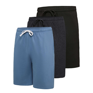 Shorts en mélange de coton et polaire pour hommes, pour la performance athlétique, confortables et décontractés, pour un style de vie actif, en vente - Product Image 1
