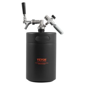 Mini Fusto da 170 Oz (5L) in Acciaio Inox 304 Pressurizzato con Display di Pressione e Sistema di Erogazione - Product Image 1