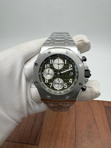 Reloj de Lujo de Moda con Bisel de Acero Inoxidable de 41 mm, Cronógrafo, Esfera Verde Tapisserie, Escala de Tacómetro, Fecha, Movimiento Automático ETA - Product Image 2