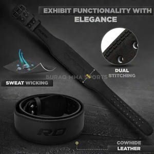 Cinturón de Levantamiento de Pesas para Entrenamiento en Gimnasio, Cinturón de Soporte de Fuerza con Logotipo Personalizado, Tamaño y Color por BURAQ MMA SPORTS - Product Image 4