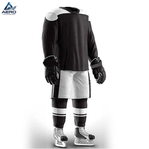 Maillots de hockey sur glace personnalisés, respirants, sublimés, tendance, de haute qualité, pour équipes, et shorts assortis - Product Image 2