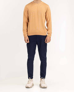 Pull à col rond à manches longues pour homme avec logo personnalisé, polyester, motif brodé en lettres 3D, pulls en tricot pour homme - Product Image 2