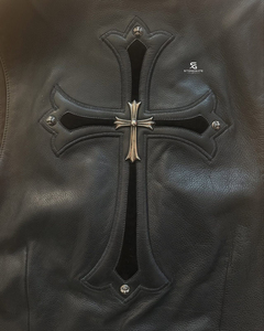 <b>Men's</b> Genuine <b>Leather</b> <b>Vest</b> Adults Custom Wholesale OEM Motorcycle Sleeveless Biker Jacket Vintage Casual Premium Outerwear 2026 - Product Image 4