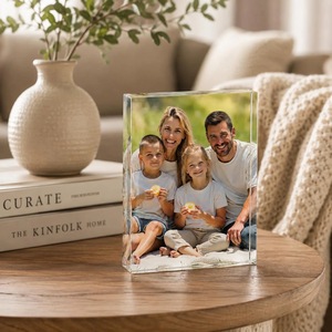 Clear Acrylic <b>4</b> Color Rectangle <b>Photo</b> <b>Frame</b> UV Printing Shatterproof Waterproof Free Standing Horizontal Tabletop Display Modern - Product Image 4