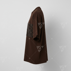 T-shirts pour hommes, personnalisables avec logo, surdimensionnés, 100% coton, manches courtes, col rond, écologiques, respirants, confortables, fabriqués au Pakistan - Product Image 3