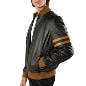 Chaqueta de Invierno Leathertex Bomber Ltx para Hombre, de Piel de Oveja, Impermeable, Cortavientos, de Secado Rápido, con Estampado Animal, Manga Corta - Product Image 2