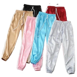 PRO ENTERPRISES Pantalones de chándal ajustados para mujer 100% algodón Cierre de cordón Ropa de calle de invierno - Product Image 4