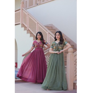 Deep Neck Indian Dress - Fashionable & Stylish Women's Wear Deep Neck Indian Dress - Fashionable & Stylish Women's Wear