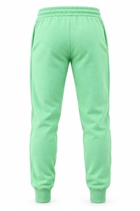 Nouveau pantalon de jogging décontracté pour homme vert menthe, taille élastique avec cordon de serrage, respirant, en coton et fibre de bambou, poids moyen, pour l'automne - Product Image 2