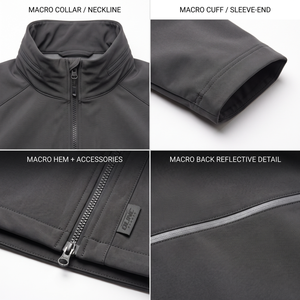 Custom Men's Softshell Jacket Waterproof Polyester Spandex Technical Windbreaker Outdoor Performance Coat Custom Logo OEM - Product Image 4
