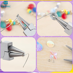 Precision Round Nose Jewelry Pliers Ergonomic Purple Comfort Grip Spring Loaded <b>Wire</b> Bending Tool for DIY Beading & <b>Crafts</b> - Product Image 6