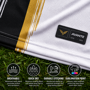 ผู้ผลิตเสื้อฟุตบอลแบบ OEM ตามสั่ง แห้งเร็ว ระบายอากาศได้ดี ผ้าโพลีเอสเตอร์ 100% พิมพ์ลายชื่อและหมายเลขผู้เล่น - Product Image 3