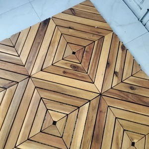 Carreaux à emboîter modernes en bois d'acacia 300x3000mm Carreaux décoratifs lisses pour jardin de balcon intérieur/extérieur - Product Image 3