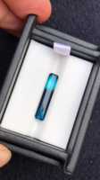 Turmalina Azul Natural, Gema Facetada, Corte Octogonal, Excelente Calidad, Certificada por Terceros, para Joyería, Orificio de 5mm
