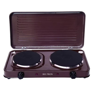 Fornello Elettrico Portatile a Doppio Bruciatore da 2500W con Scocca in Metallo e Coperchio - Elettrodomestico da Cucina - Product Image 2