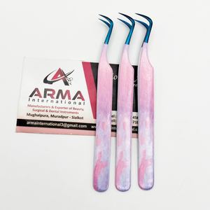 แหนบต่อขนตาปลายแหลมสีน้ำเงินแบบโค้งรุ่น Hock ขายดีที่สุด ใช้งานได้จริง ทนทาน เป็นมิตรต่อสิ่งแวดล้อม พร้อมโลโก้สั่งทำได้ - Product Image 2